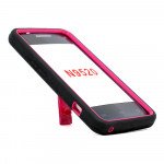 Wholesale ZTE Boost Max+ Boost Max N9521 N9520 Armor Hybrid with Stand (Black Hot Pink)
